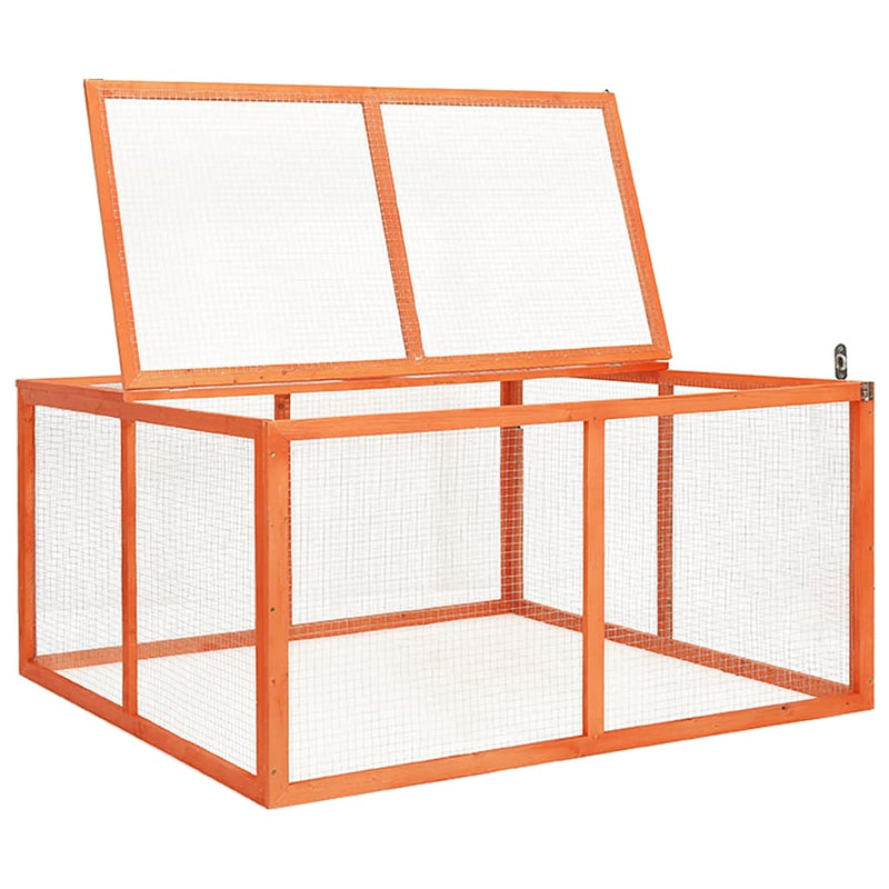 Afbeelding laden in galerijviewer, Vidaxl konijnenhok 124x120x60 cm massief vurenhout
