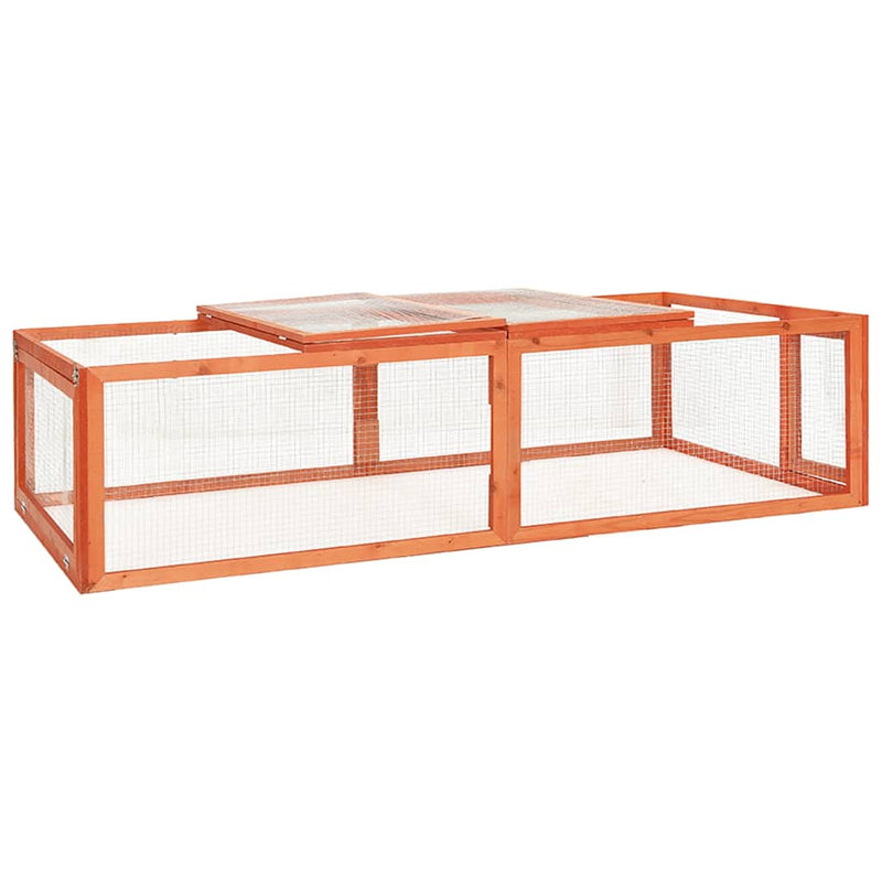 Afbeelding laden in galerijviewer, Vidaxl konijnenhok 183x90x46,5 cm massief vurenhout
