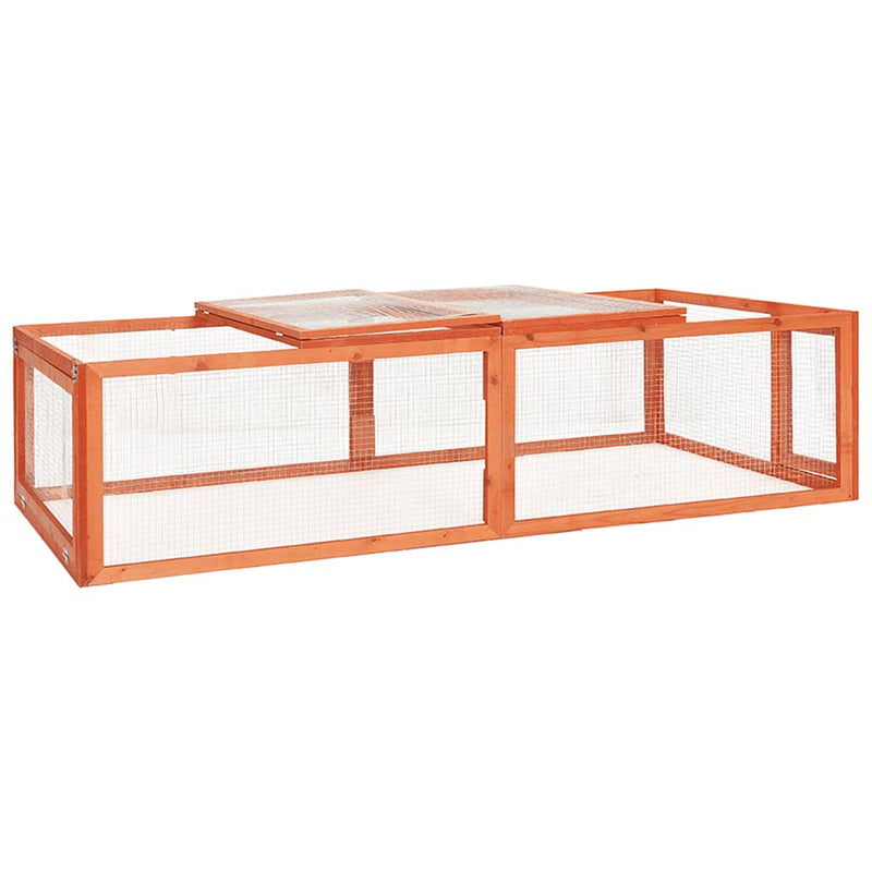 Afbeelding laden in galerijviewer, Vidaxl konijnenhok 183x90x46,5 cm massief vurenhout

