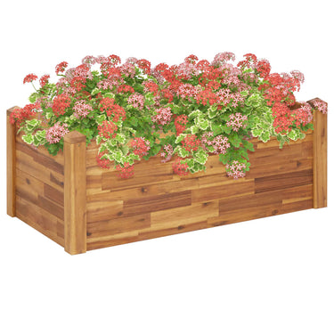 Vidaxl plantenbak verhoogd 110x60x44 cm massief acaciahout