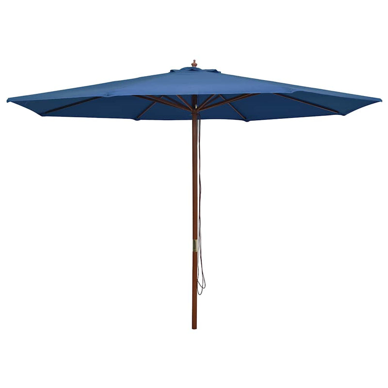 Afbeelding laden in galerijviewer, Vidaxl parasol met houten paal 350 cm blauw
