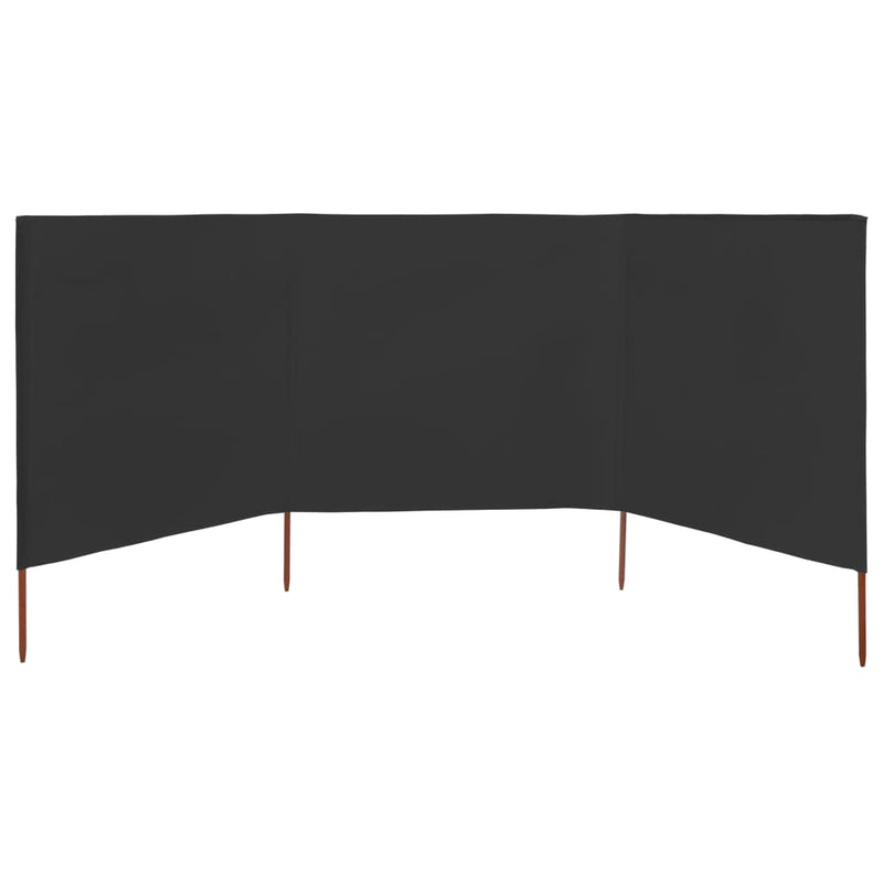 Afbeelding laden in galerijviewer, Vidaxl windscherm 3-panelen 400x160 cm stof antraciet
