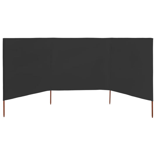 Vidaxl windscherm 3-panelen 400x160 cm stof antraciet