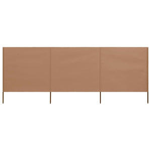 Vidaxl windscherm 3-panelen 400x160 cm stof taupe