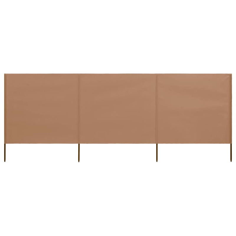 Afbeelding laden in galerijviewer, Vidaxl windscherm 3-panelen 400x160 cm stof taupe
