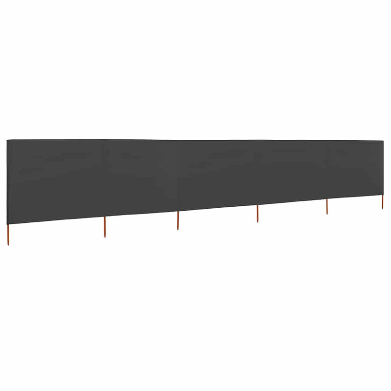 Afbeelding laden in galerijviewer, Vidaxl windscherm 5-panelen 600x120 cm stof antraciet
