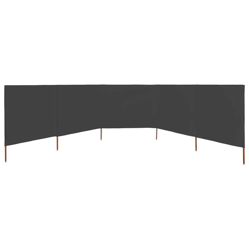 Afbeelding laden in galerijviewer, Vidaxl windscherm 5-panelen 600x120 cm stof antraciet
