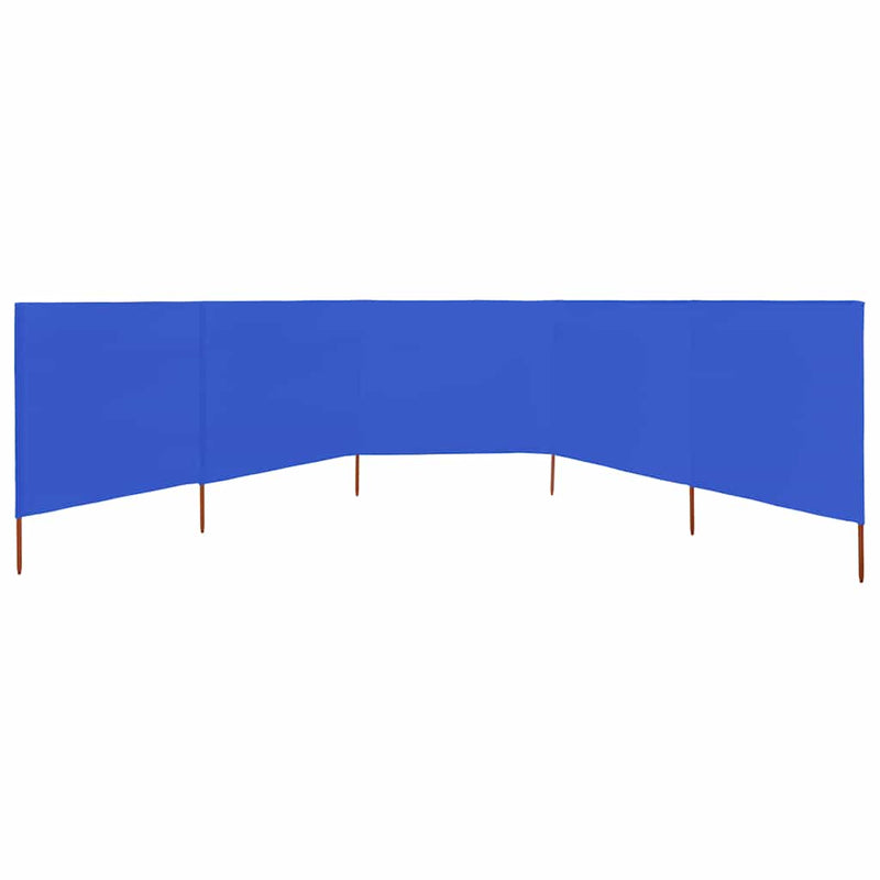 Afbeelding laden in galerijviewer, Vidaxl windscherm 5-panelen 600x120 cm stof azuurblauw
