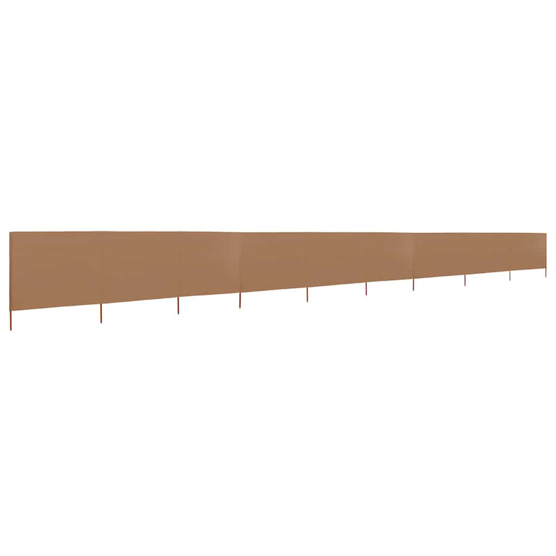 Afbeelding laden in galerijviewer, Vidaxl windscherm 9-panelen 1200x160 cm stof taupe
