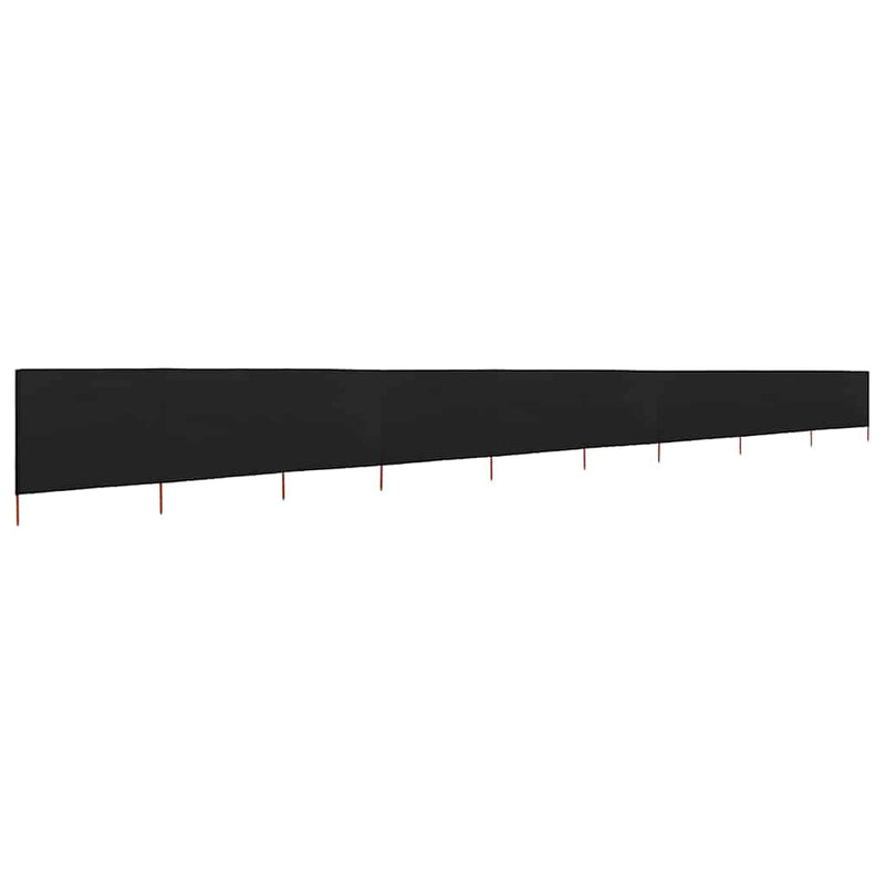 Afbeelding laden in galerijviewer, Vidaxl windscherm 9-panelen 1200x160 cm stof zwart
