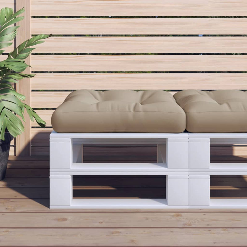 Afbeelding laden in galerijviewer, VidaXL Palletkussen 60x61,5x10 cm stof taupe
