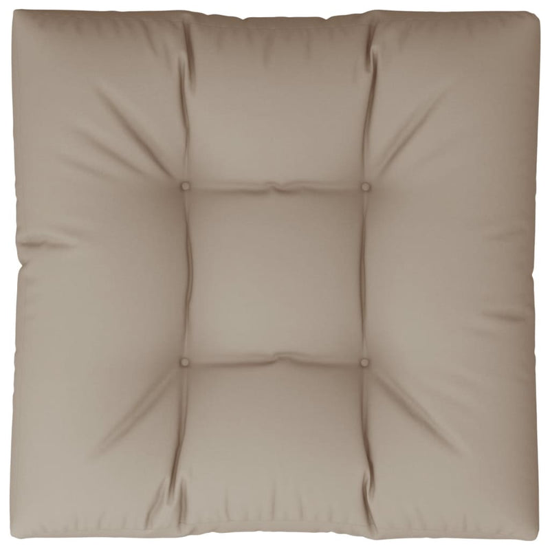 Afbeelding laden in galerijviewer, VidaXL Palletkussen 80x80x12 cm stof taupe
