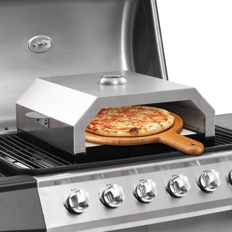 Afbeelding laden in galerijviewer, Vidaxl pizzaoven met keramische steen voor gas- houtskoolbarbecue
