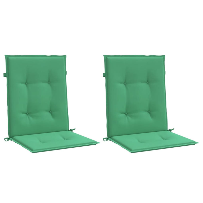Afbeelding laden in galerijviewer, Vidaxl tuinstoelkussens lage rug 2 st 100x50x3 cm oxford stof groen
