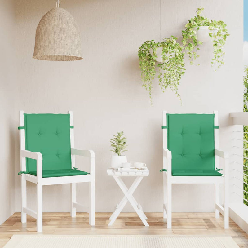 Afbeelding laden in galerijviewer, Vidaxl tuinstoelkussens lage rug 2 st 100x50x3 cm oxford stof groen

