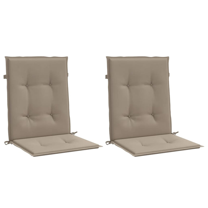 Afbeelding laden in galerijviewer, Vidaxl tuinstoelkussens lage rug 2 st 100x50x3 cm oxford stof taupe
