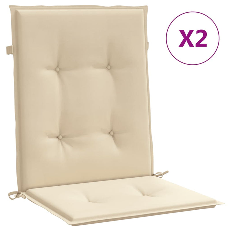 Afbeelding laden in galerijviewer, Vidaxl tuinstoelkussens lage rug 2 st 100x50x3 cm oxford stof beige
