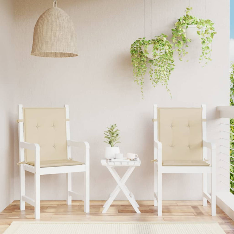 Afbeelding laden in galerijviewer, Vidaxl tuinstoelkussens lage rug 2 st 100x50x3 cm oxford stof beige
