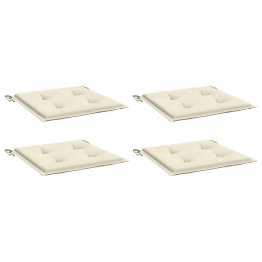 Vidaxl tuinstoelkussens 4 st 40x40x4 cm oxford stof crèmekleurig