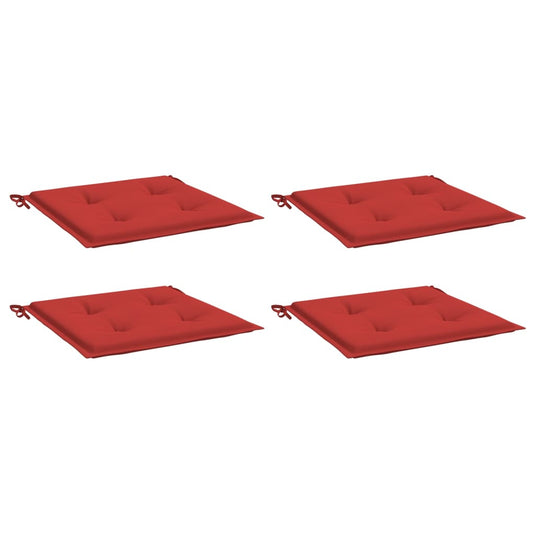 Vidaxl tuinstoelkussens 4 st 40x40x4 cm oxford stof rood