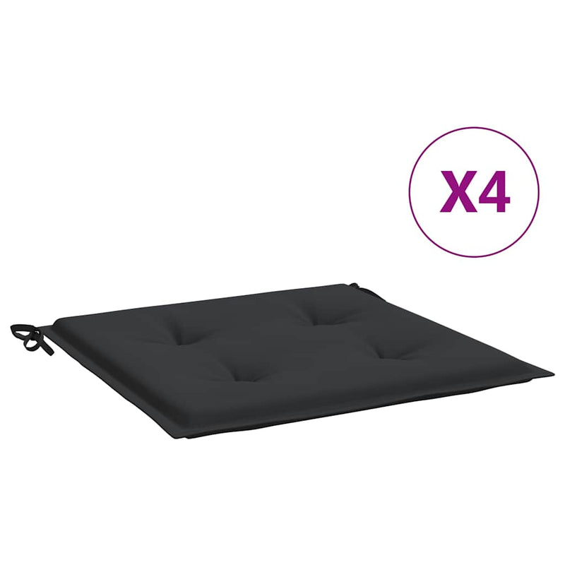 Afbeelding laden in galerijviewer, Vidaxl tuinstoelkussens 4 st 40x40x4 cm oxford stof zwart
