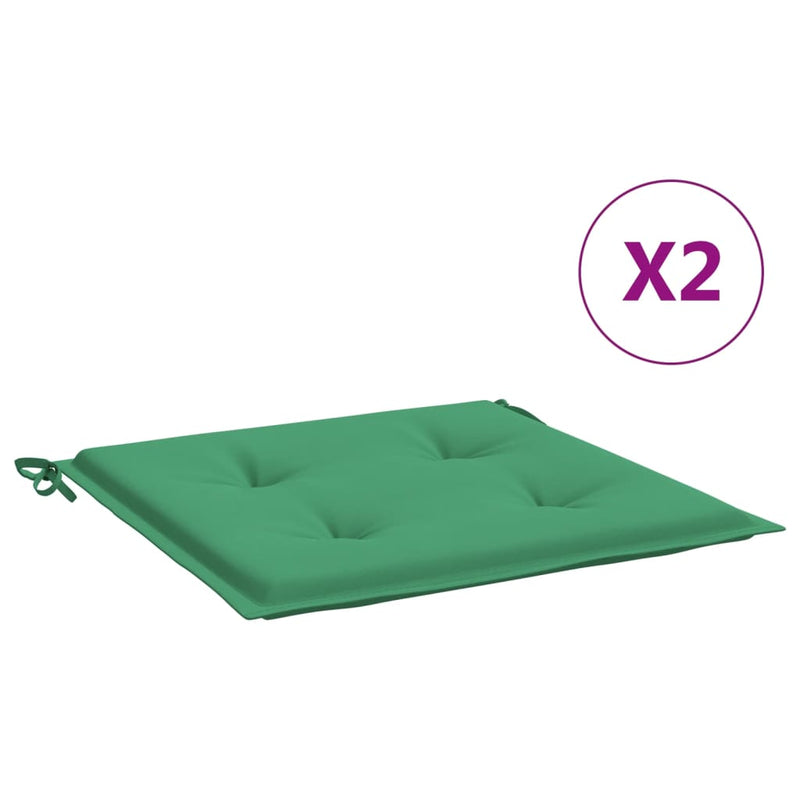Afbeelding laden in galerijviewer, Vidaxl tuinstoelkussens 2 st 50x50x4 cm oxford stof groen
