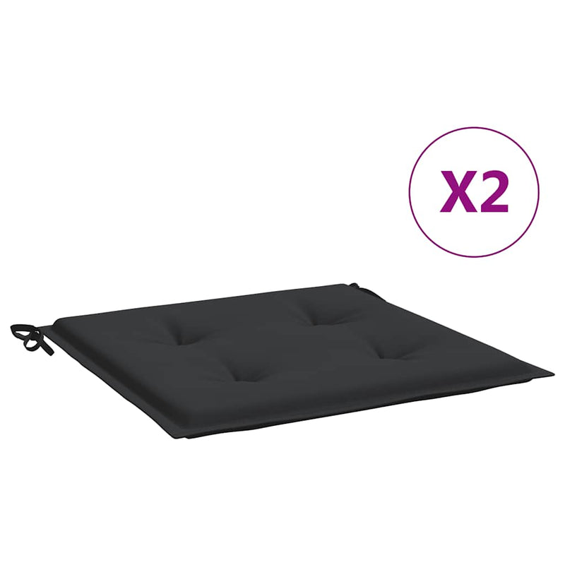 Afbeelding laden in galerijviewer, Vidaxl tuinstoelkussens 2 st 50x50x4 cm oxford stof zwart
