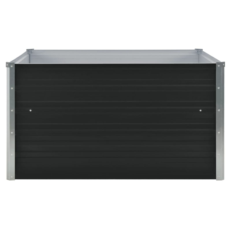 Afbeelding laden in galerijviewer, Vidaxl plantenbak verhoogd 100x100x45cm gegalvaniseerd staal antraciet
