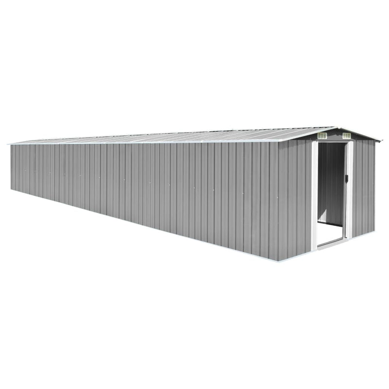 Afbeelding laden in galerijviewer, VidaXL Tuinschuur 257x779x181 cm gegalvaniseerd staal grijs
