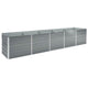 Vidaxl plantenbak verhoogd 400x80x45 cm gegalvaniseerd staal grijs