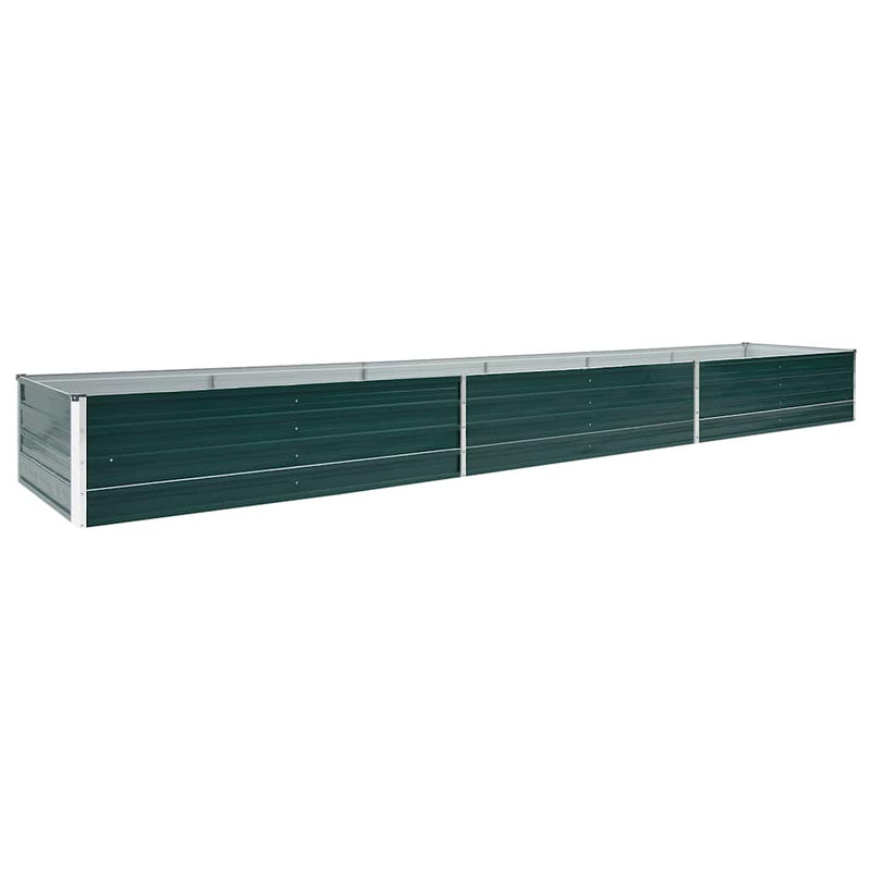 Afbeelding laden in galerijviewer, Vidaxl plantenbak verhoogd 480x80x45 cm gegalvaniseerd staal groen
