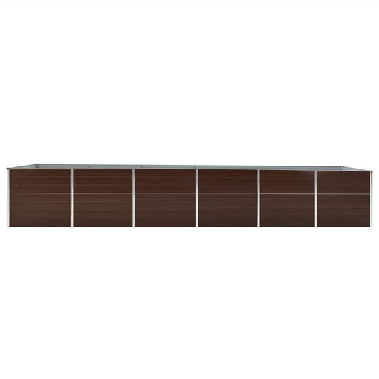 Vidaxl plantenbak verhoogd 480x80x77 cm gegalvaniseerd staal bruin