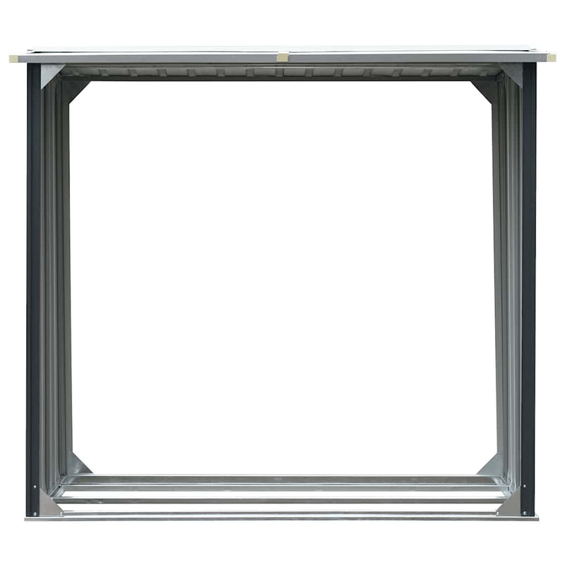 Afbeelding laden in galerijviewer, Vidaxl haardhoutschuur 172x91x154 cm gegalvaniseerd staal antraciet
