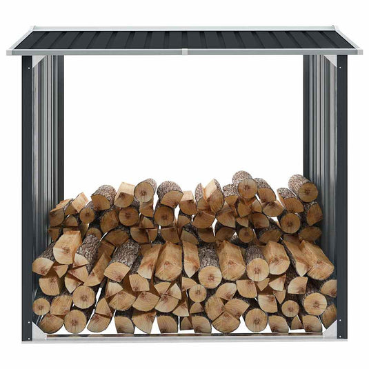 Vidaxl haardhoutschuur 172x91x154 cm gegalvaniseerd staal antraciet