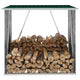 Vidaxl haardhoutschuur 163x83x154 cm gegalvaniseerd staal groen