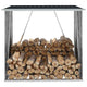 Vidaxl haardhoutschuur 163x83x154 cm gegalvaniseerd staal antraciet