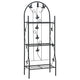 Vidaxl plantenrek 3-laags 52x28x128 cm ijzer zwart