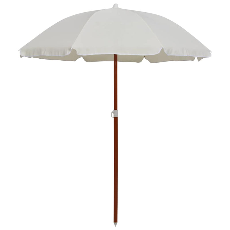 Afbeelding laden in galerijviewer, Vidaxl parasol met stalen paal 180 cm zandkleurig
