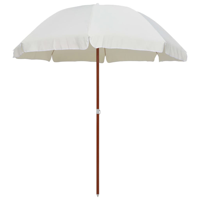 Afbeelding laden in galerijviewer, Vidaxl parasol met stalen paal 240 cm zandkleurig
