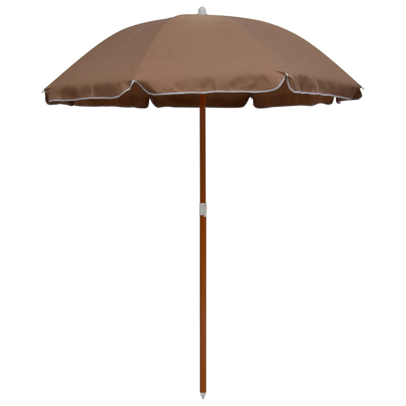 Afbeelding laden in galerijviewer, Vidaxl parasol met stalen paal 180 cm taupe
