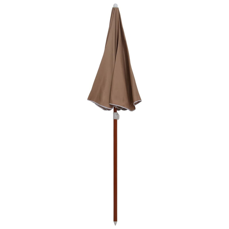 Afbeelding laden in galerijviewer, Vidaxl parasol met stalen paal 180 cm taupe
