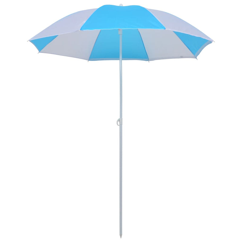 Afbeelding laden in galerijviewer, VidaXL Strandparasol -tent 180 cm stof blauw en wit
