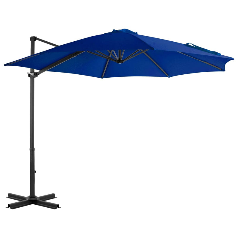 Afbeelding laden in galerijviewer, Vidaxl zweefparasol met aluminium paal 300 cm azuurblauw
