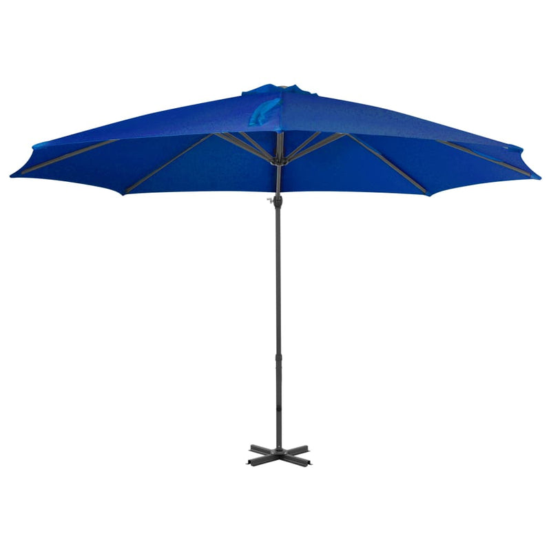 Afbeelding laden in galerijviewer, Vidaxl zweefparasol met aluminium paal 300 cm azuurblauw
