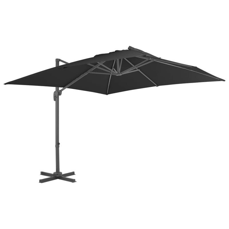 Afbeelding laden in galerijviewer, Vidaxl zweefparasol met aluminium paal 3x3 m zwart
