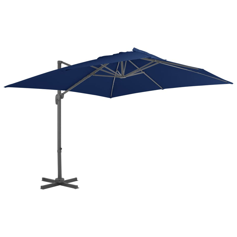 Afbeelding laden in galerijviewer, Vidaxl zweefparasol met aluminium paal 3x3 m azuurblauw
