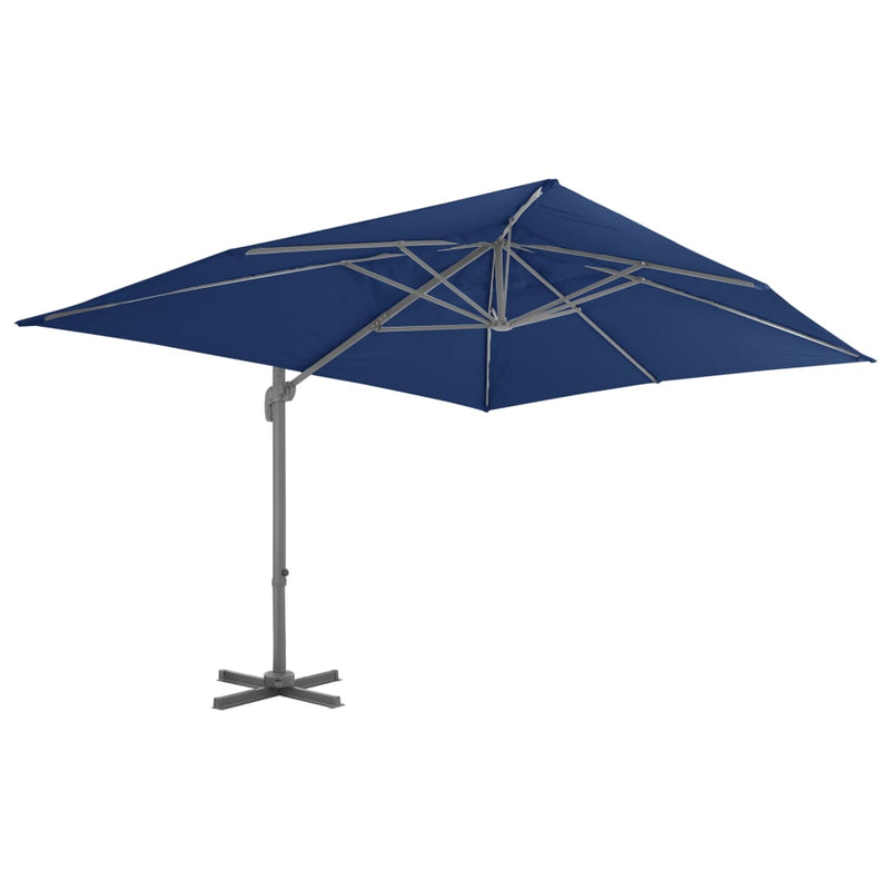 Afbeelding laden in galerijviewer, Vidaxl zweefparasol met aluminium paal 4x3 m azuurblauw
