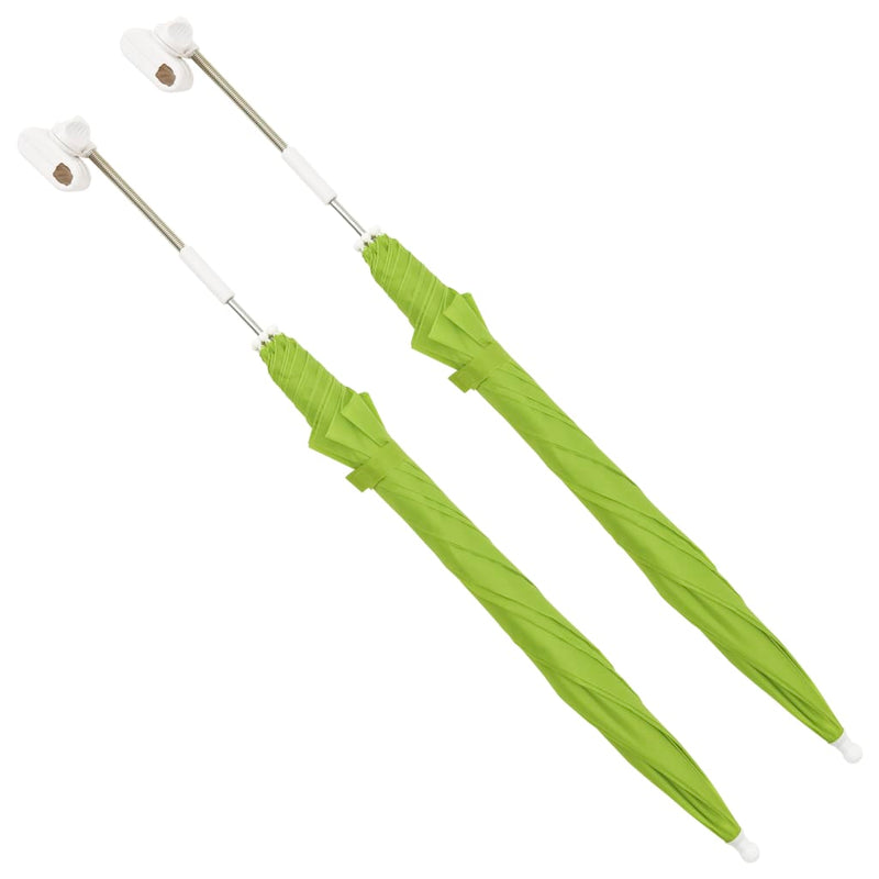 Afbeelding laden in galerijviewer, Vidaxl campingstoelparasols 2 st 105 cm groen
