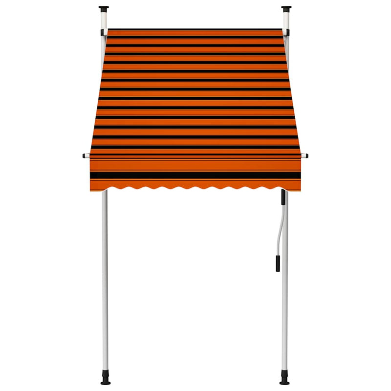 Afbeelding laden in galerijviewer, Vidaxl luifel handmatig uittrekbaar 100 cm oranje en bruin
