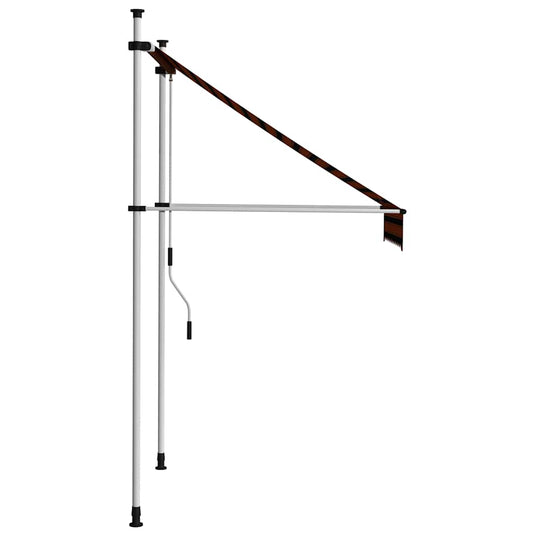 Vidaxl luifel handmatig uittrekbaar 100 cm oranje en bruin
